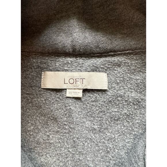Ann Taylor Loft Gray Sweatshirt Jacket XS - Picture 4 of 5